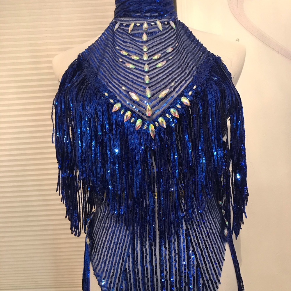 Sequin Outfit Bodysuit Birthday Crystal
